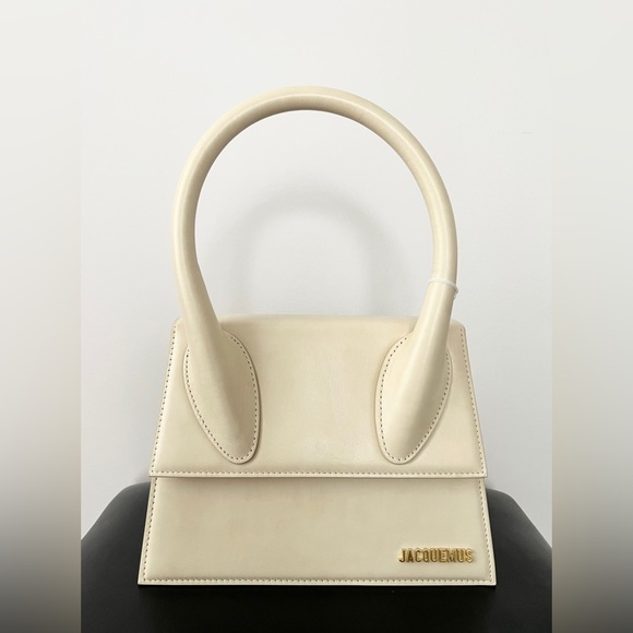 JACQUEMUS Beige Ivory Le Grand Chiquito Bag - Picture 1 of 10